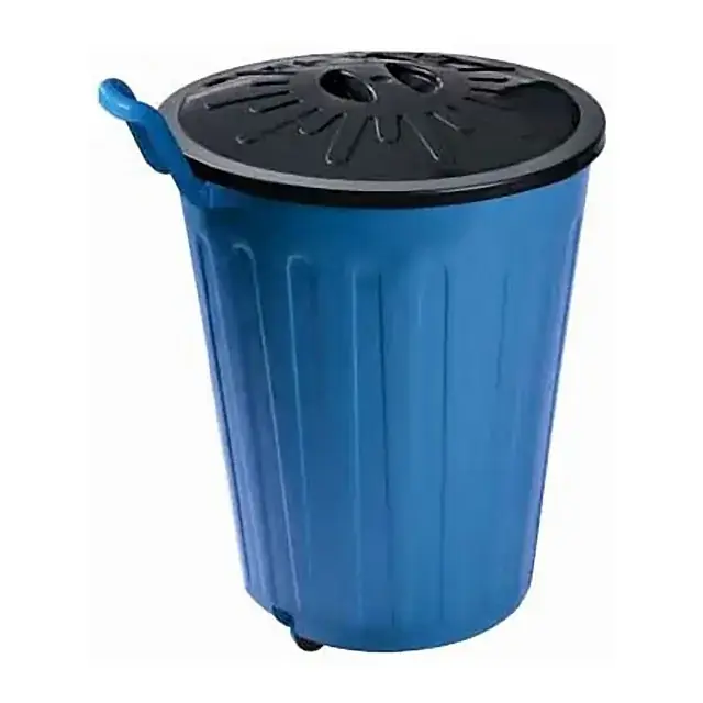 Lixeira 100 L com tampa e rodas colorida – Arqplast