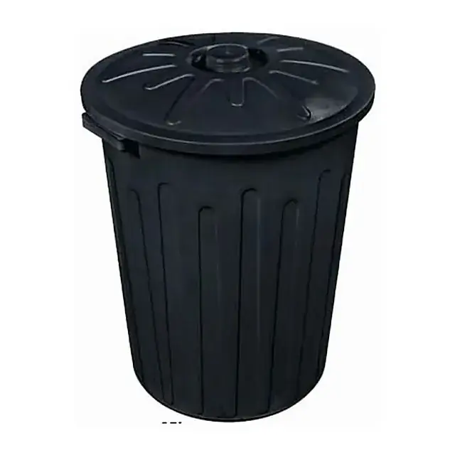 Lixeira com tampa 65 L preta – Arqplast