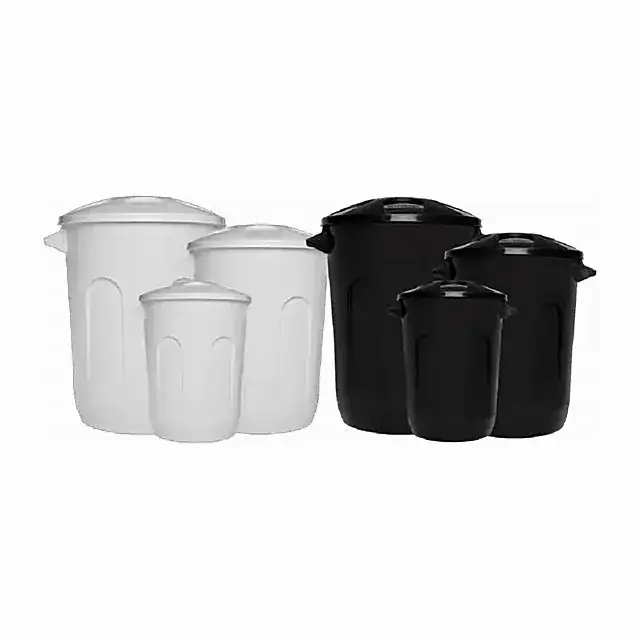 Lixeira plástica redonda Jaguar 30 L preta – Jaguar