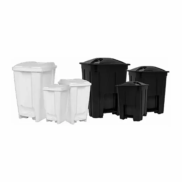 Lixeira plástica retangular Jaguar 20 L preta – Jaguar