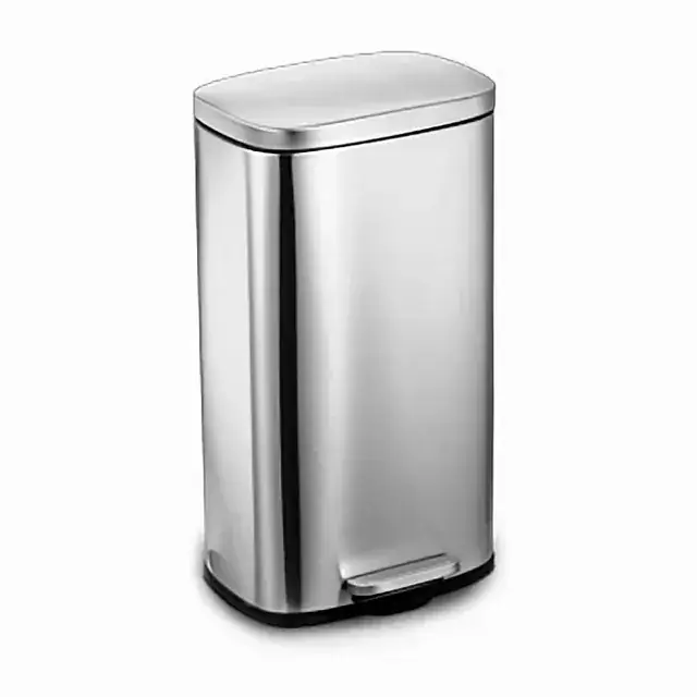 Lixeira retangular 20 L com pedal inox – Mood
