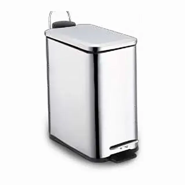 Lixeira retangular 5 L com pedal inox – Mood