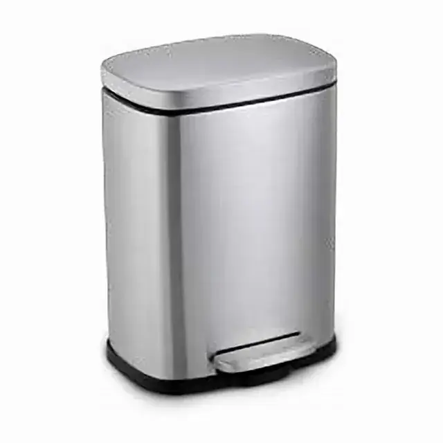 Lixeira retangular 5 L com pedal inox – Mood
