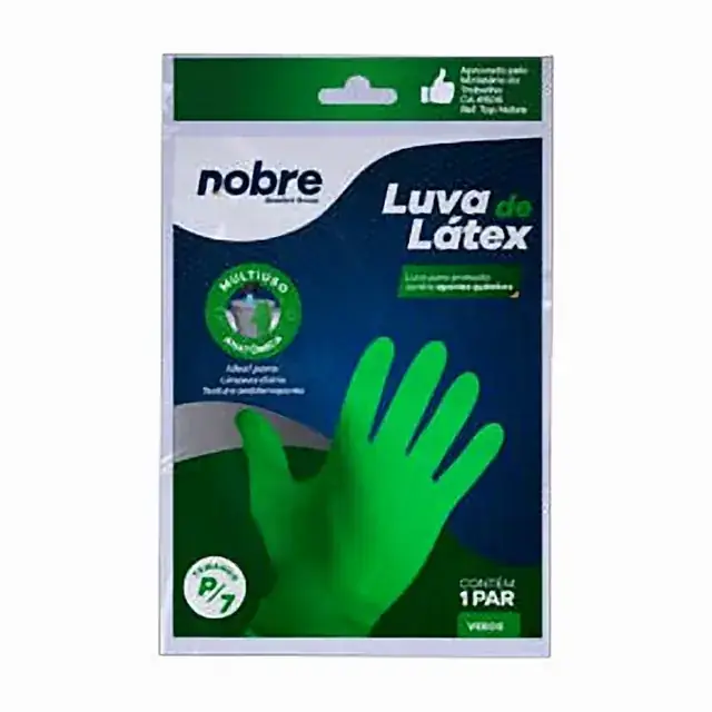 Luva de látex multiuso verde – Nobre