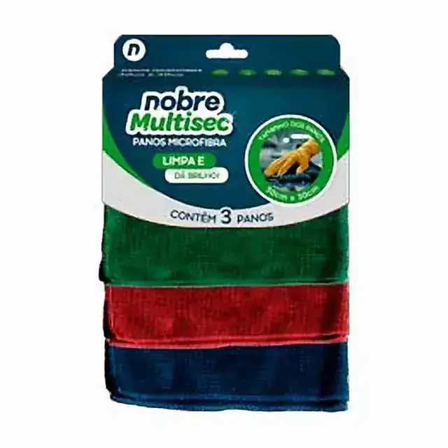 Pano de microfibra Multisec 30x30 (3 un.) – Nobre