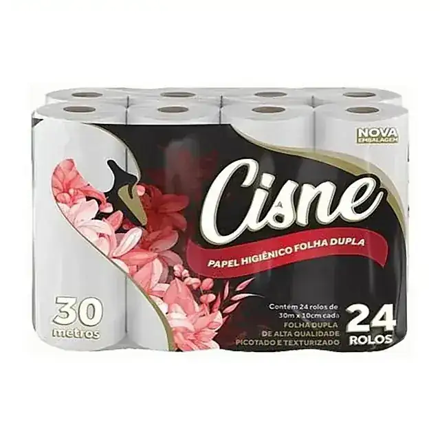 Papel higiênico Cisne 24 rolos · 30 m – Cisne