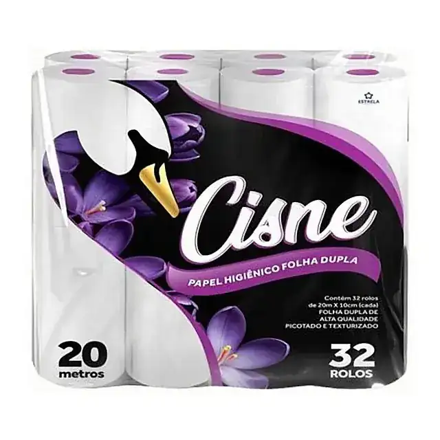 Papel higiênico Cisne 32 rolos · 20 m – Cisne