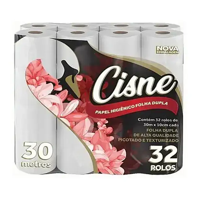 Papel higiênico Cisne 32 rolos · 30 m – Cisne