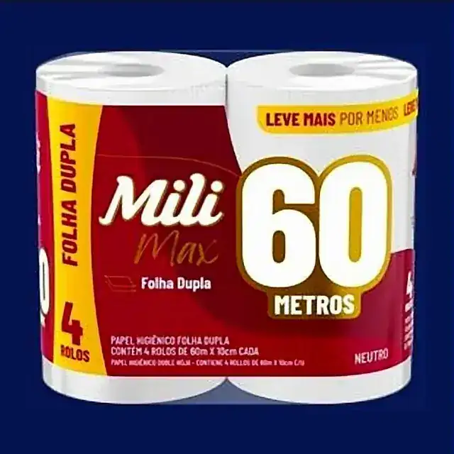 Papel higiênico Mili Max 4 rolos – Mili