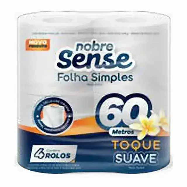 Papel higiênico Nobre Sense folha simples 4 rolos – Nobre