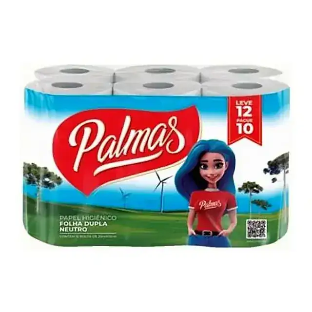Papel higiênico Palmas 12 rolos · 20 m – Palmas