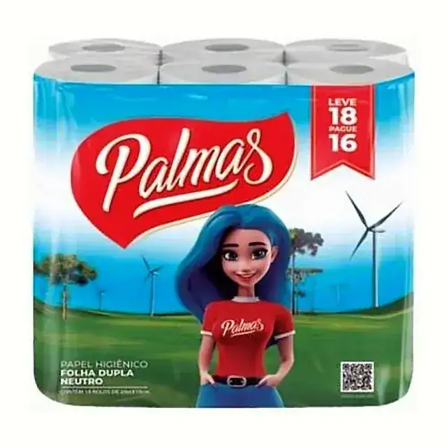 Papel higiênico Palmas 18 rolos · 20 m – Palmas