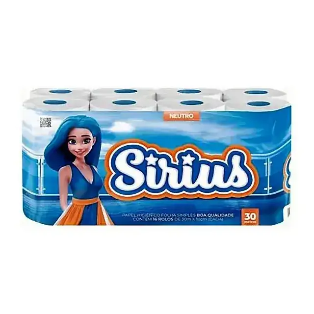 Papel higiênico Sirius 16 rolos · 30 m – Sirius