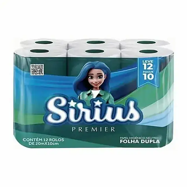 Papel higiênico Sirius Premier 12 rolos · 20 m – Sirius Premier