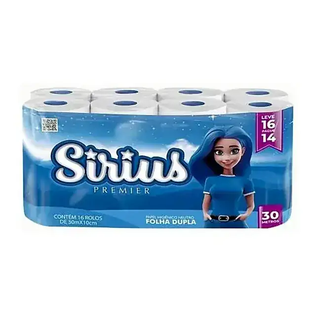 Papel higiênico Sirius Premier 16 rolos · 30 m – Sirius Premier