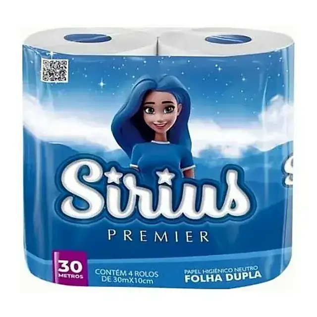 Papel higiênico Sirius Premier 4 rolos · 30 m – Sirius Premier