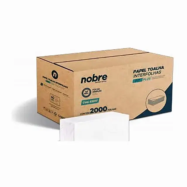 Papel toalha interfolha Fit Plus caixa 2000 folhas – Nobre