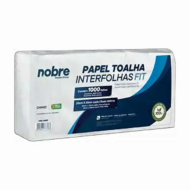Papel toalha interfolhas Fit 20x23 1000 folhas – Nobre