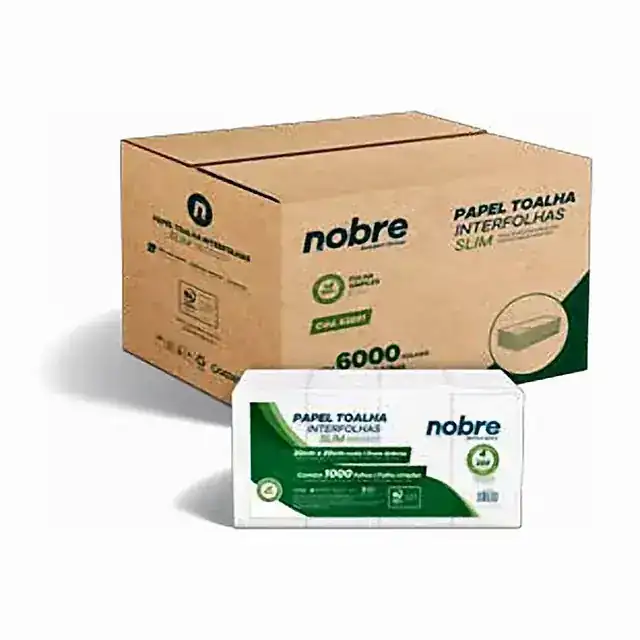 Papel toalha interfolhas Slim 20x20 1000 folhas (PEFC) – Nobre