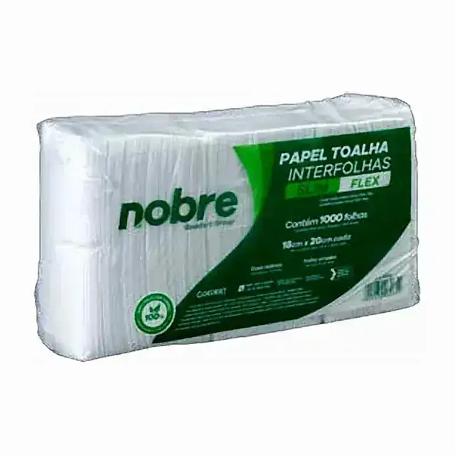Papel toalha interfolhas Slim Flex 1000 folhas – Nobre