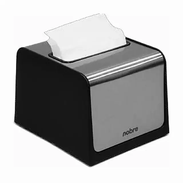 Porta-guardanapos Nobre sem porta-sachê preto e inox – Nobre