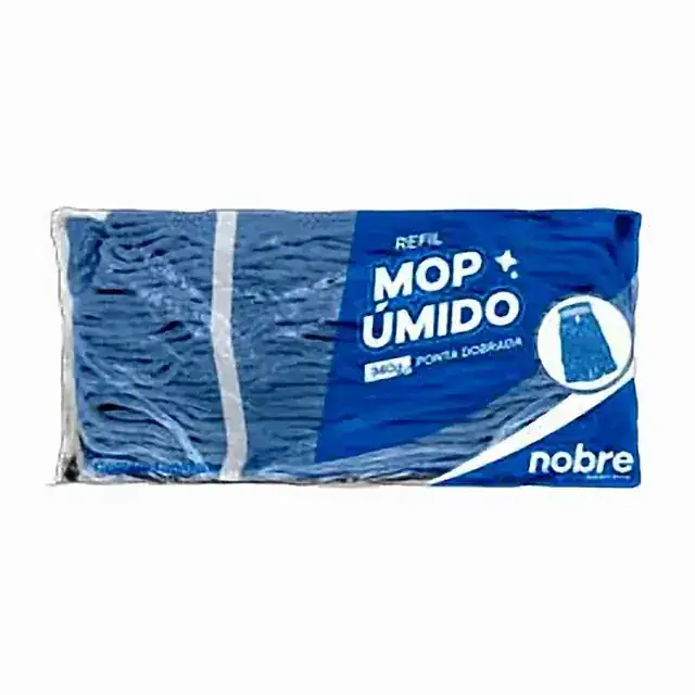 Refil mop úmido ponta dobrada com loop e cinta 340 g – Nobre
