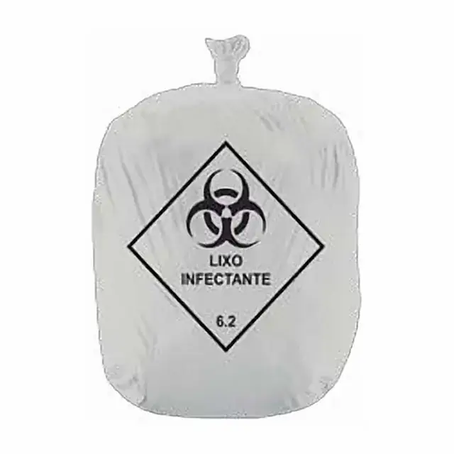 Saco de lixo branco hospitalar 30 L – Nobre